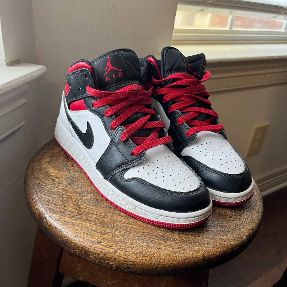 Nike Air Jordan 1s mid Red and Black
